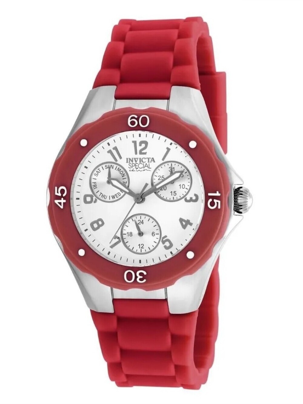 Invicta Angel Unisex Sport Watch - 38mm. Red & White 18789 Womens Stainless Case